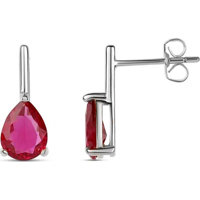 Shymi Pear Stone Mini Drop Earrings In Multi