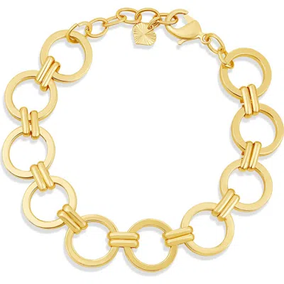 Shymi Round Link Statement Bracelet In Gold