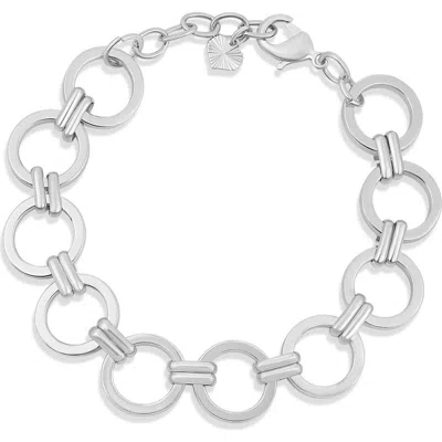 Shymi Round Link Statement Bracelet In Silver
