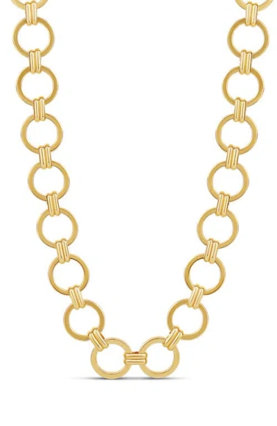 Shymi Round Link Statement Necklace In Gold