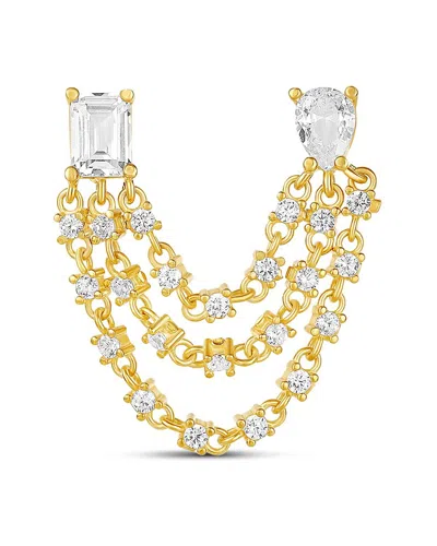 Shymi Silver & 14k Plated Earring In Gold
