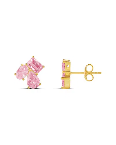 Shymi Silver & 14k Plated Earrings In Pink