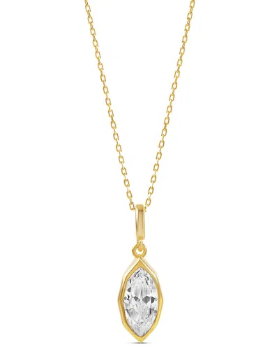 Shymi Victorian Style Marquise Pendant Necklace In Gold