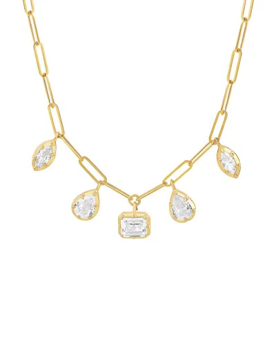 Shymi Silver & 14k Plated Necklace In Transparent