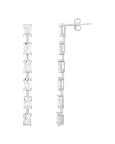 Shymi Emerald Bar Drop Earrings In Metallic