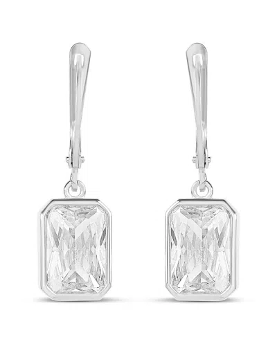 Shymi Victorian Style Emerald Cut Drop Earrings In Metallic
