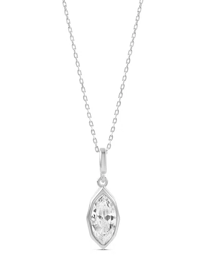 Shymi Victorian Style Marquise Pendant Necklace In Transparent