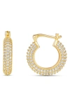 Shymi Small Pavé Hoop Earrings In Gold