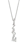 Shymi Stacked Initals Pendant Necklace In Gray