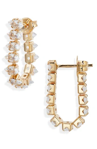 Shymi Tennis Chain Drop Earrings In Gold