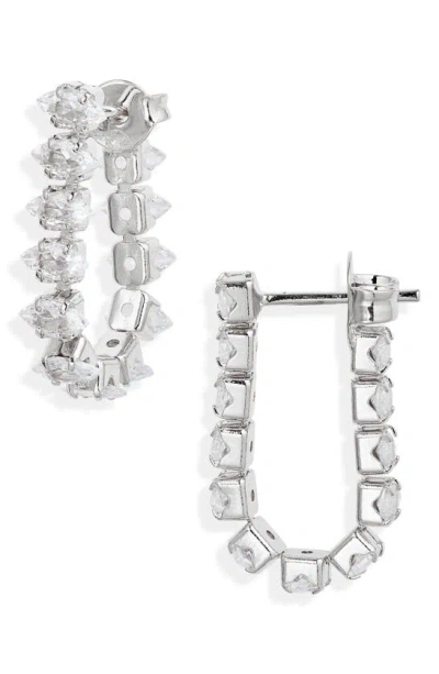 Shymi Tennis Chain Drop Earrings In Neutral