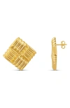 Shymi Textured Square Statement Earrings