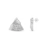 Shymi Textured Triangle Statement Earrings In Blue