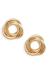 SHYMI SHYMI TRIPLE TWIST ROUND STUD EARRINGS