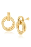 Shymi Twisted Loop Drop Earrings In Gold
