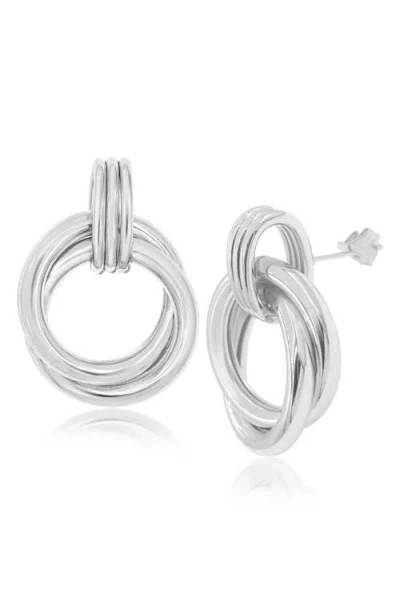 Shymi Twisted Loop Drop Earrings In Metallic