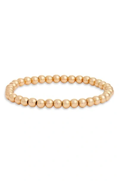 Shymi Two-tone Beaded Stretch Bracelet In Gold