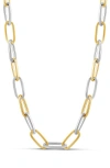Shymi Two Tone Paper Clip Necklace In Multi