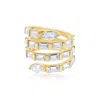 Shymi Women's Baguette Statement Swirl Ring - Gold