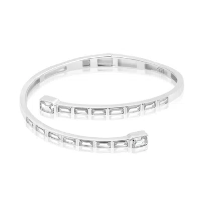 Shymi Women's Baguette Wrap Bangle - Silver
