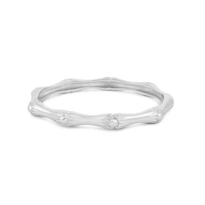 Shymi Women's Bamboo Statement Bangle - Silver