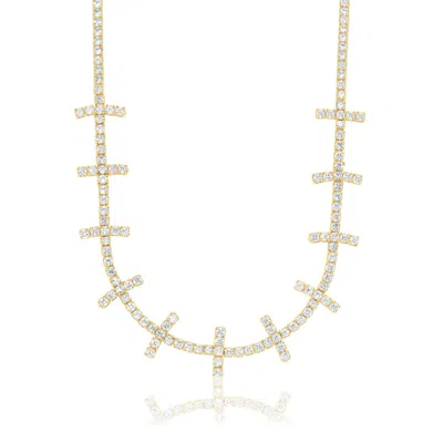 Shymi Women's Bar Tennis Necklace - Gold