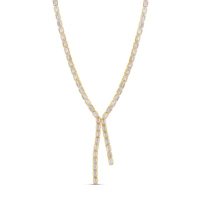 Shymi Women's Bezel Set Emerald Y Necklace - Gold