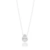 Shymi Women's Bezel-set Solitaire Necklace - Pear Silver In Metallic