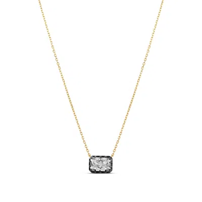 Shymi Women's Black Rhodium Emerald Necklace - Gold