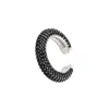 Shymi Women's Black / Silver Pave Ear Cuff - Black In Black/silver