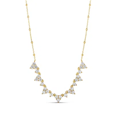Shymi Women's Center Cluster Necklace - Gold
