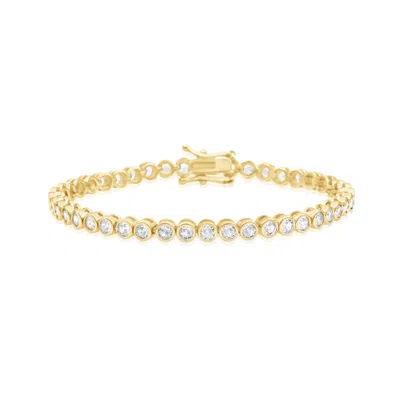 Shymi Women's Classic Four Mm Bezel Set Tennis Bracelet - Gold