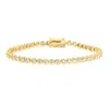 Shymi Women's Classic Two Mm Bezel Set Tennis Bracelet - Gold