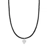 Shymi Women's Cord Necklace With Fancy Shape - Silver Heart
