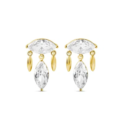 Shymi Marquise Chandelier Drop Earrings In Metallic