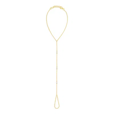 Shymi Women's Emerald Stone Hand Chain - Gold