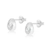 Shymi Women's Fancy Shape Bezel Set Studs - Pear Silver