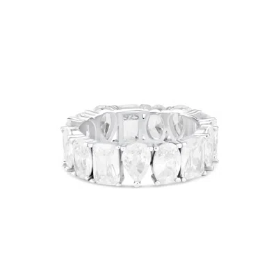Shymi Women's Fancy Shape Eternity Band - Silver