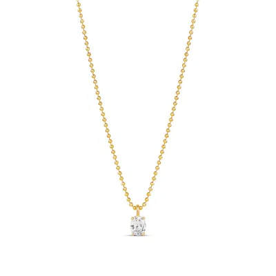 Shymi Women's Fancy Shape On A Beaded Ball Chain - Gold Oval