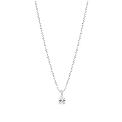 Shymi Women's Fancy Shape On A Beaded Ball Chain - Silver Pear