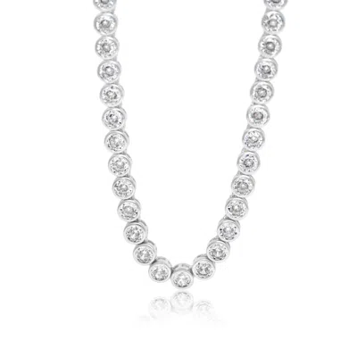 Shymi Women's Five Mm Bezel-set Classic Round Tennis Necklace - Silver
