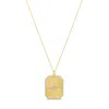 Shymi Women's Fluted Rectangle Evil Eye Disk Necklace - Gold In Gold
