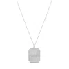 Shymi Women's Fluted Rectangle Evil Eye Disk Necklace - Silver In Silver