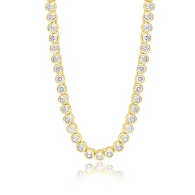 Shymi Women's Four Mm Bezel-set Classic Round Tennis Necklace - Gold