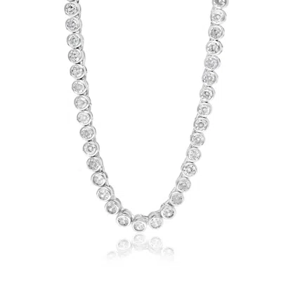 Shymi Women's Four Mm Bezel-set Classic Round Tennis Necklace - Silver