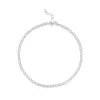 Shymi Women's Four Mm Round Bezel Anklet - Silver In Silver