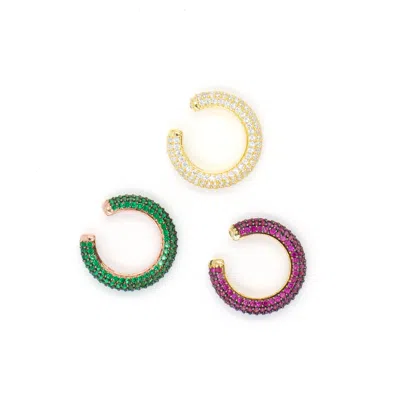 Shymi Women's Gold 3 Piece Ear Cuff  Stack