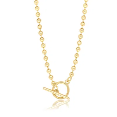 Shymi Women's Gold Ball Chain Toggle Necklace