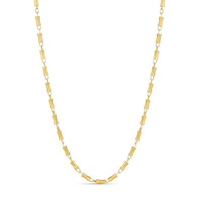 Shymi Women's Gold Bamboo Chain - Small In Orange
