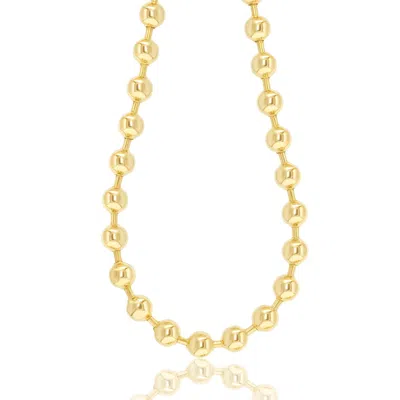 Shymi Women's Gold Beaded Ball Bar Necklace